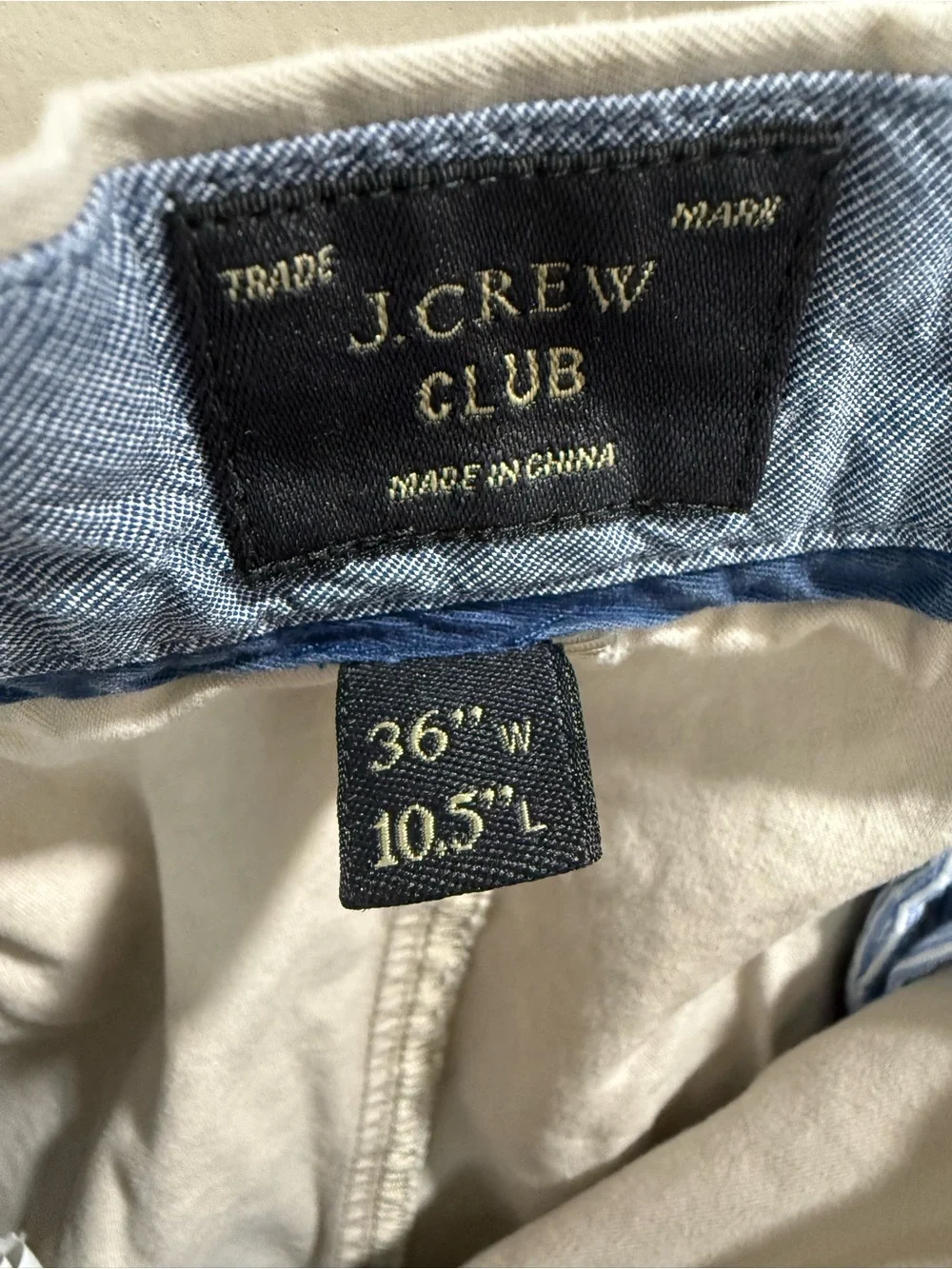 J. Crew Men’s Flat Front Chino Shorts - Light Stone
